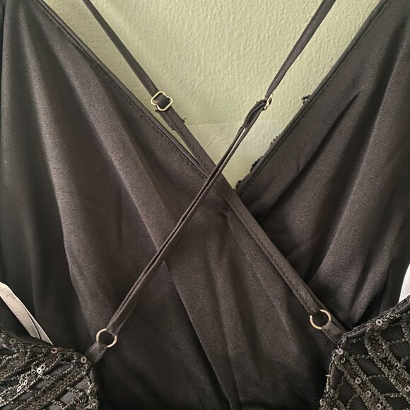 NWT Lulu's Black Sequin Mini Dress, Size Small - Picture 8 of 14